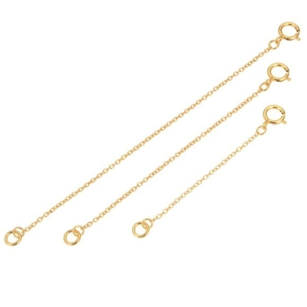 Necklace Chain Extenders 925 Sterling Silver and gold platedβ your choice - Picture 3 of 7